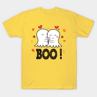 Boo! Cute Halloween Ghost Kisses T-Shirt